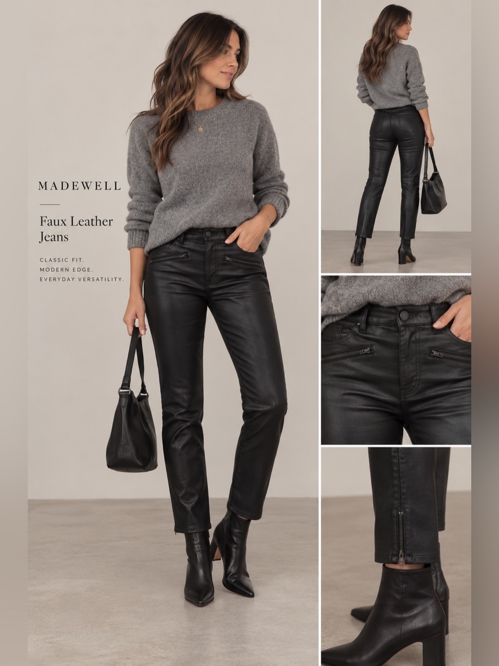 NWOT Madewell Faux Leather Jeans